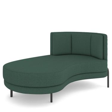 Imagem de Sofá Chaise Longue Sala de Estar Living Lucca Esquerdo D02 Linho Verde Musgo C-117 - Lyam Decor