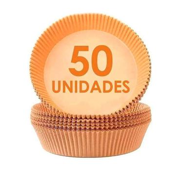 Imagem de 50 Unidades Formas Descartáveis Para Assar Cozinhar Antiaderente Para Airfryer Cores Sortidas