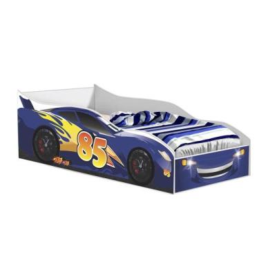 Imagem de Cama Quarto Solteiro Carro - Gabrielli Móveis, Azul