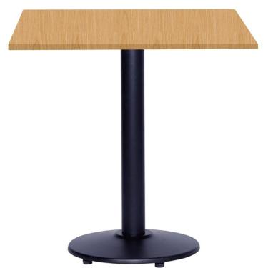 Imagem de Mesa Zeta Ferro Preto 75 Cm (alt) Disco Redondo Tampo Mdp Quadrado 70 Cm (larg) X 2,50 Cm Alt Samba