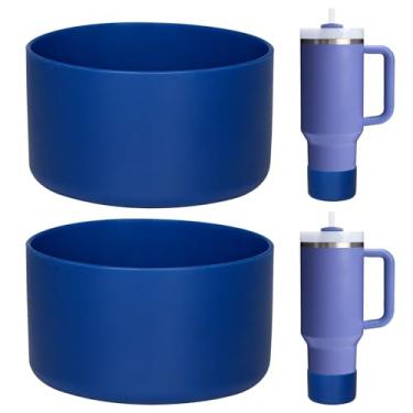 Imagem de HEYSKAY 2 peças de base protetora de silicone para botas Stanley Quencher Adventure 1,134 g e Stanley IceFlow 590 ml copo de 850 g e compatível com garrafas de água Hydro Sport de 350 a 680 g, Yeti e