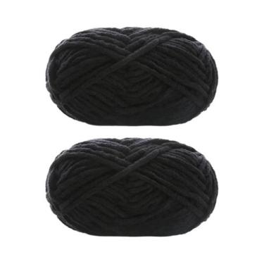 Imagem de Fio De Veludo Grosso 2 Peças 50g Cada Lã Chenille Macia Para Tricô Art