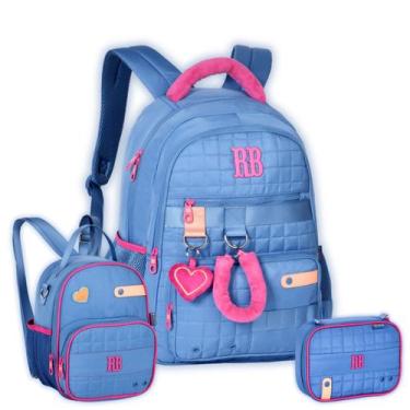Imagem de Kit Mochila Rebecca Bonbon Costas Pelúcia Lancheira e Estojo - Clio St
