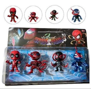 Imagem de Kit 4 Bonecos Spider-man Vs Venom Colecionaveis Homem Aranha - Toys