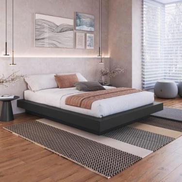 Imagem de Cama Casal Queen Suspensa 140/160 Zurique Grafite - Art in Móveis