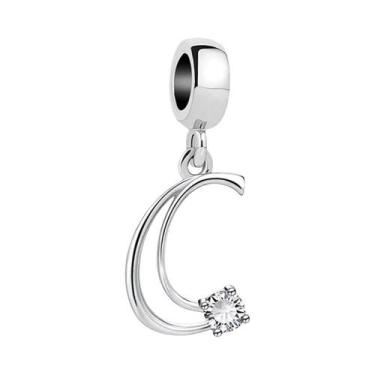 Imagem de Pingente De Coração Com Letra Do Alfabeto (26 Letras) Em Prata Esterli