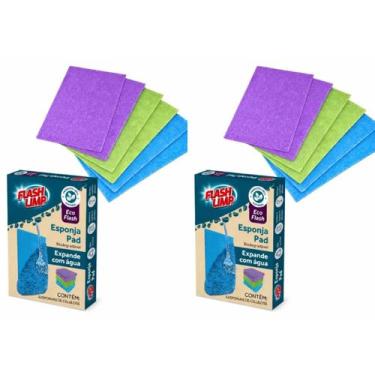 Imagem de Esponjas Pad Biodegradáveis Flash Limp Expende Na Agua 12 un.