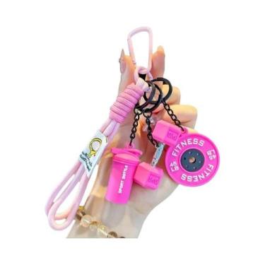 Imagem de Chaveiro De Silicone Para Academia Fitness, Com Design De Anilha E Hal