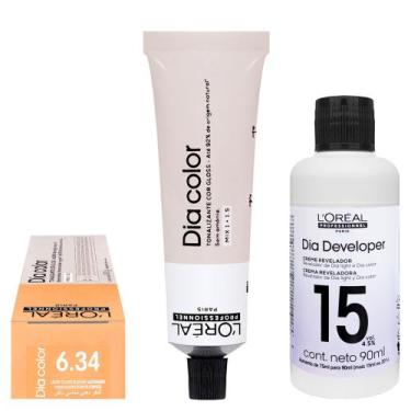 Imagem de Loreal Tonalizante Dia Color 6.34 Louro Escuro Dourado Acobreado 60g R