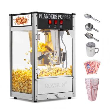 Imagem de Pipoqueira Elétrica Profissional Produz até 32 Xícaras de Pipoca, 110V 850W, ROVSUN, Prata