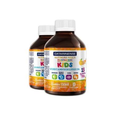 Imagem de Kit 2 Polivitamínico Kids Catarinense Laranja 150ml