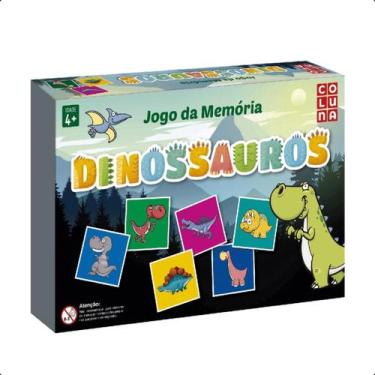 Imagem de Jogo da Memoria Infantil Educativo Dinossauros 54 Peças - Coluna Puzzl