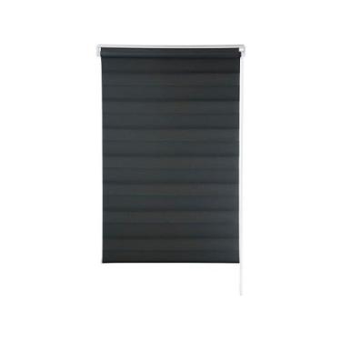 Imagem de Persiana Para Escritório Zebra Rolo Dupla 140 X 160cm Evolux Preto - L