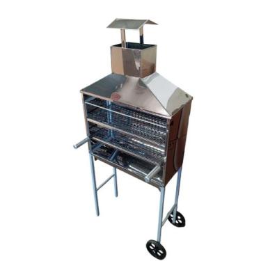 Imagem de Carrinho de espetinho Inox 80cm - VJ Churrasqueira