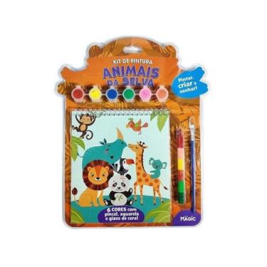 Imagem de Kit De Pintura Animais Da Selva - Pintar, Criar E Sonhar!