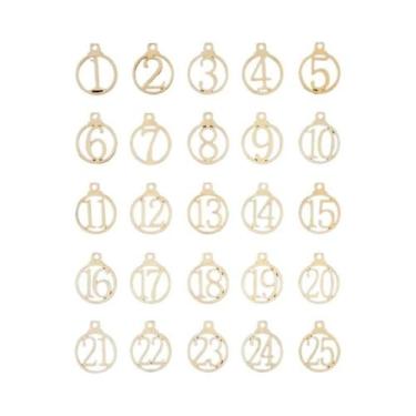 Imagem de Calendário Do Advento De Natal Digital De Madeira Com 25 Etiquetas Dec