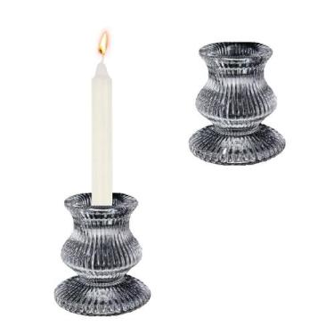 Imagem de Castiçal de Vidro Porta Velas Enfeite Decoração - Equipe Y