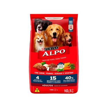 Imagem de Ração ALPO Cães Adultos Carne, Frango, Cereais e Vegetais 10,1kg, Carn