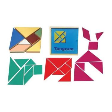 Imagem de Brinquedos Educativos - Tangram em Madeira 70 Peças - Sonho de Criança