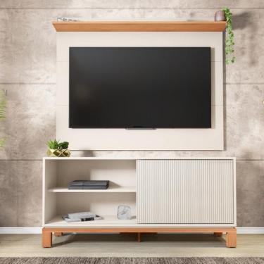 Imagem de Rack com Painel Ripado para TV até 55 Polegadas 136cmx108cm Mondrian O