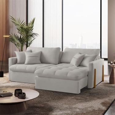 Imagem de Sofa Cama Retratil e Reclinavel Lisboa 260cm Braco 10cm Meu Sofa Online
