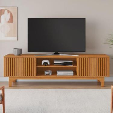 Imagem de Rack Ripado para TV até 70 Polegadas MDF 200cm Trunfo Candian - JCM Mó