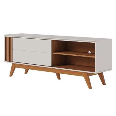 Imagem de Rack Bancada Otawa Off White Freijo - Colibri - COLIBRI MÓVEIS