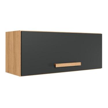 Imagem de Armario de Cozinha Aéreo Basculante Intenza 80cm 1 Porta Freijó/Chumbo