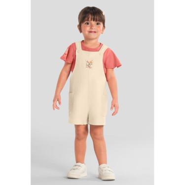Imagem de Conjunto infantil menina com jardineira Mundi-Feminino