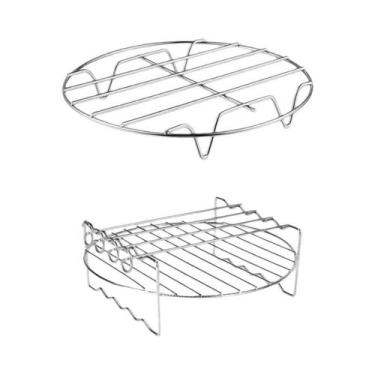 Imagem de Grelha Universal De Metal Para Fritadeira a Ar, Acessórios Quadrados, 