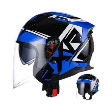 Imagem de Capacete De Motocicleta Retrô Com Viseira Dupla, ABS, Anticolisão, Seg