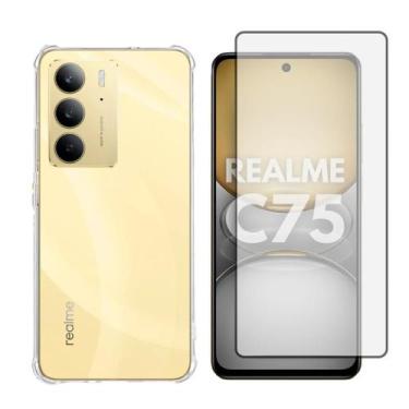 Imagem de Capa Transparente + Película Vidro Compatível Com Realme C75 - Generic