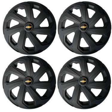 Imagem de Jogo calota 13 spider preto fosco celta corsa prisma classic - Garagem