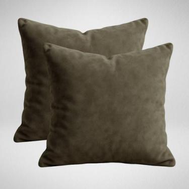 Imagem de Kit 2 Capas de Almofadas Decorativa 50x50cm Suede Premium Macio Glamou