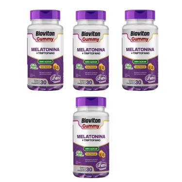 Imagem de Kit 4 Gummy Melatonina+Triptofano Unilife 4x30 Gomas Sabor Maracujá-Unissex