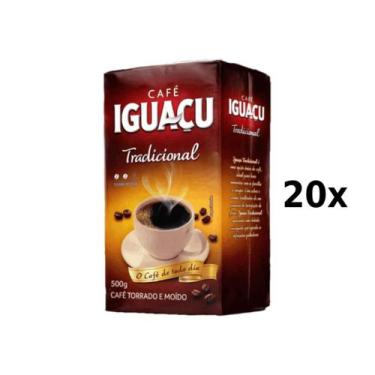 Imagem de Café IGUAÇU Torrado e Moído Tradicional a Vácuo 500g Caixa com 20 Unid