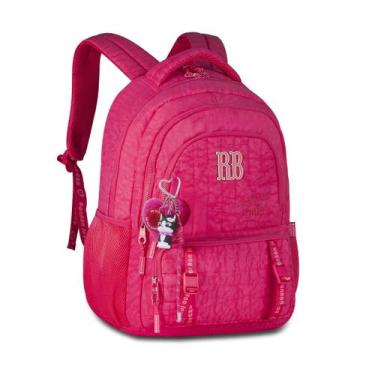 Imagem de Mochila Costas Rebecca Bonbon Bolsa Juvenil Com chaveiros, Rosa