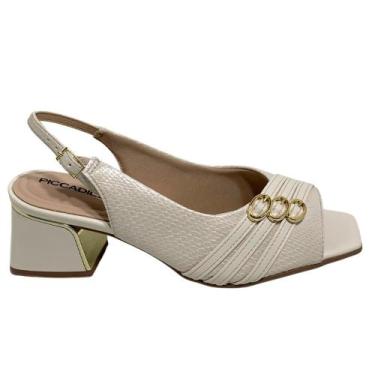 Imagem de Sandalia Piccadilly Feminina 543093, Off white, 36