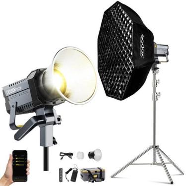 Imagem de Kit Iluminação Led Colbor Cl220 Bicolor 220w + Softbox Godox 95cm Grid