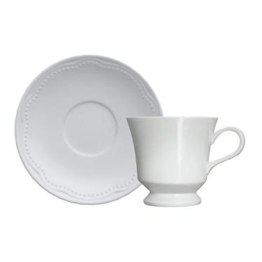 Imagem de Xícara 80ml Avulsa Para Café Cottage com Pires Porcelana Germer