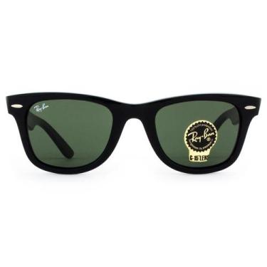Imagem de Óculos de Sol Unissex Ray Ban RB2140 901 54 Wayfarer - Ray-Ban, Preto