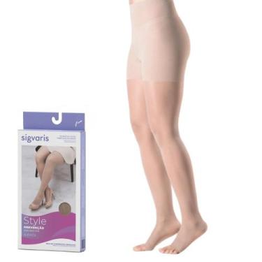 Imagem de Meia Calça Sigvaris Audace 120A 15-20 Mmhg Ponteira Aberta, E, Natural