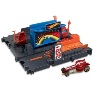 Imagem de Pista Hot Wheels Mattel City Mini Conjunto Posto de Gasolina, Azul, Ún