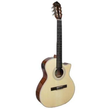 Imagem de Violao giannini gny plus ceq ng plus nylon grand auditorium cutaway na