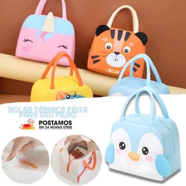 Imagem de Bolsa Térmica Lancheira Infantil Para Escola Portátil Com Isolamento T