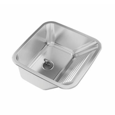 Imagem de Tanque para Lavanderia em Aço Inox de Embutir 30 Litros Acetinado Ghel