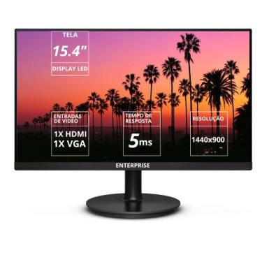 Imagem de Monitor Enterprise 15.4" Polegadas, Conexão HDMI e VGA 60Hz Padrão Ves