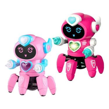 Imagem de Robô Lady Infantil Dançante Bate e Volta Luzes Coloridas e Som Brinque