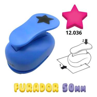 Imagem de Furador Cortador Perfurador De Eva Papel 50mm Make+  Artesanal  Scrapb