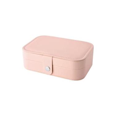 Imagem de Porta Joias Médio em material sintético Rosa Claro - Organizador de Jo